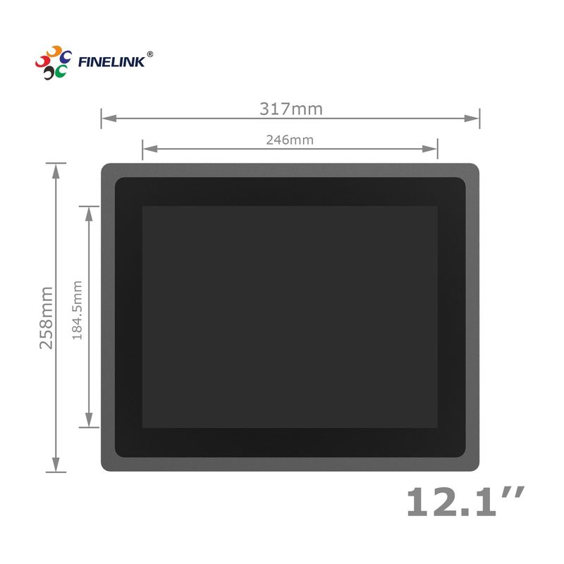 12.1 polegada todo em um PC industrial OEM industrial todo em um computador