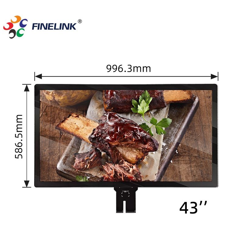 Large Size 43 polegadas CTP touch screen para piso stand LCD comercial digital ecrãs de sinalização