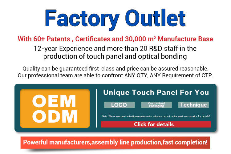 OEM 19,5 polegadas PCAP Painel de toque Painel de toque capacitivo com estrutura G G