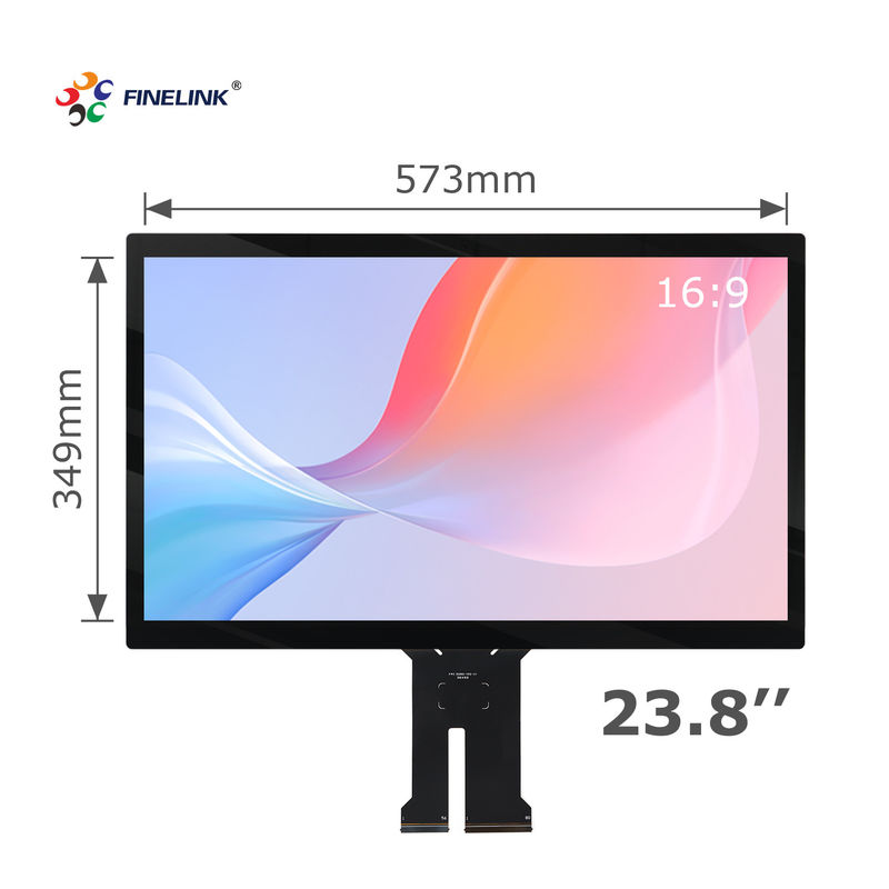 Vendas directas de fábrica tela sensível ao toque impermeável de 23,8 polegadas com interface I2C/USB/RS232 para empresas