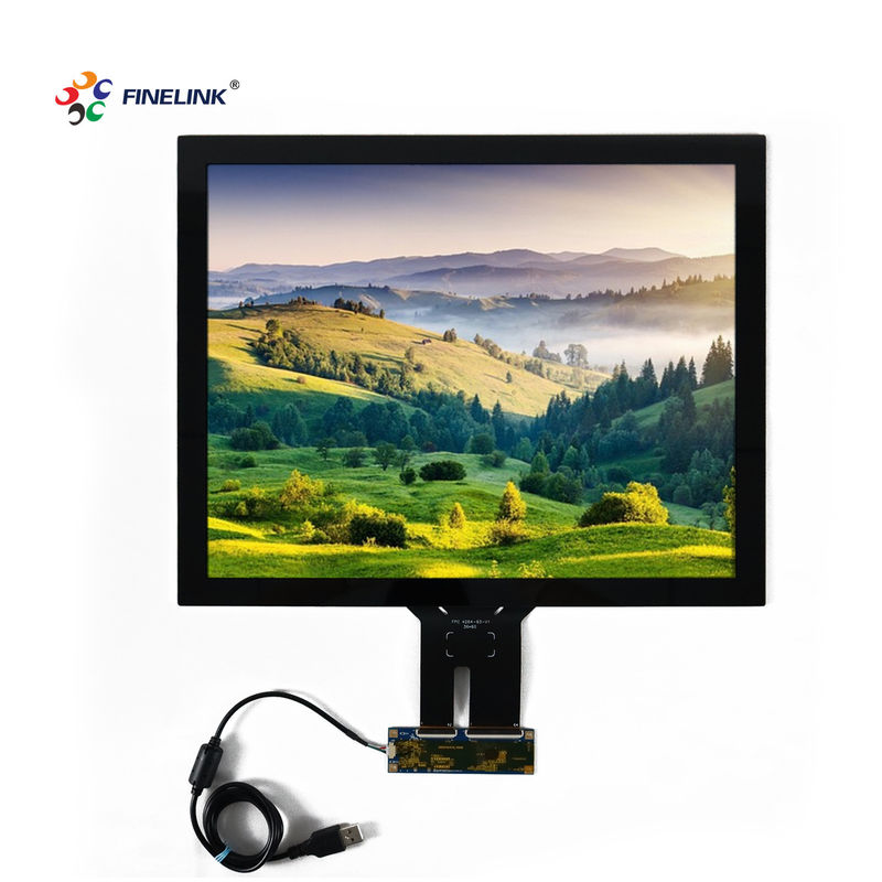 Ecrã sensível ao toque capacitivo de 17 polegadas para monitores comerciais Interface USB/I2C/Port Serial