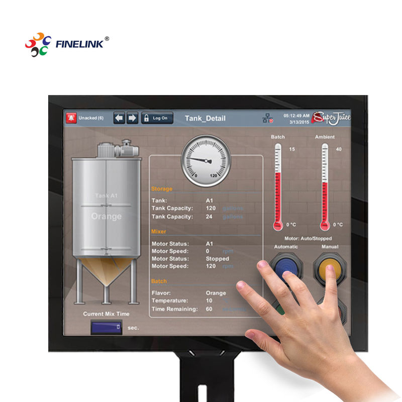 Ecrã sensível ao toque capacitivo de 17 polegadas para monitores comerciais Interface USB/I2C/Port Serial