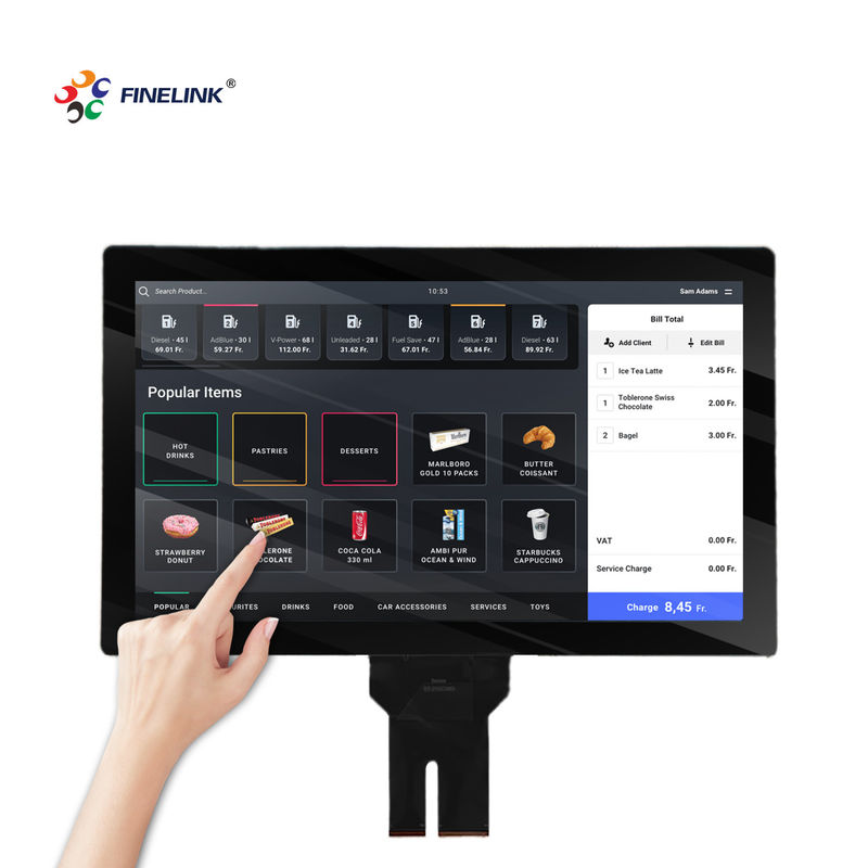 21.5 polegadas USB Multi-Touch Painel de toque capacitivo com estrutura de IC FPC de vidro