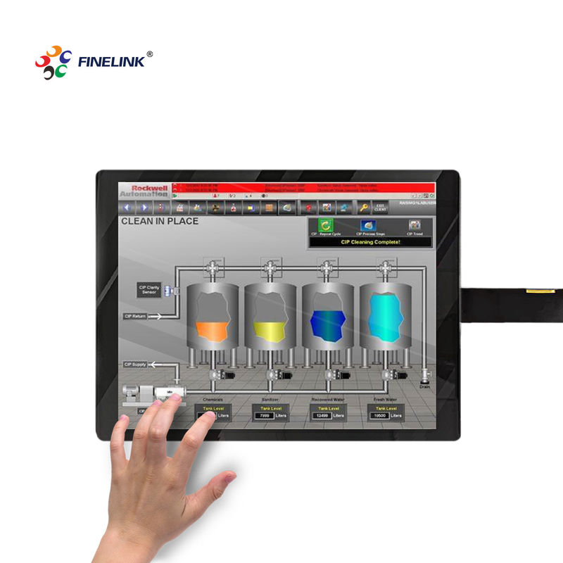 Sensor de vidro personalizado industrial de 15 polegadas USB EETI 10 pontos à prova de poeira Projeção de painel de tela sensível ao toque capacitivo