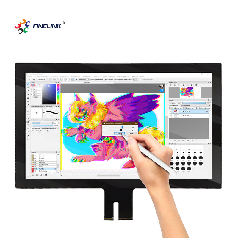 19.5 polegadas G G Multi Touch Custom IIC USB PCAP Painel de tela com Multi Point Touch