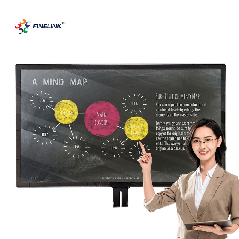 Painel de toque multiponto 55 polegadas com LCD grande e FPC IC de vidro de vidro