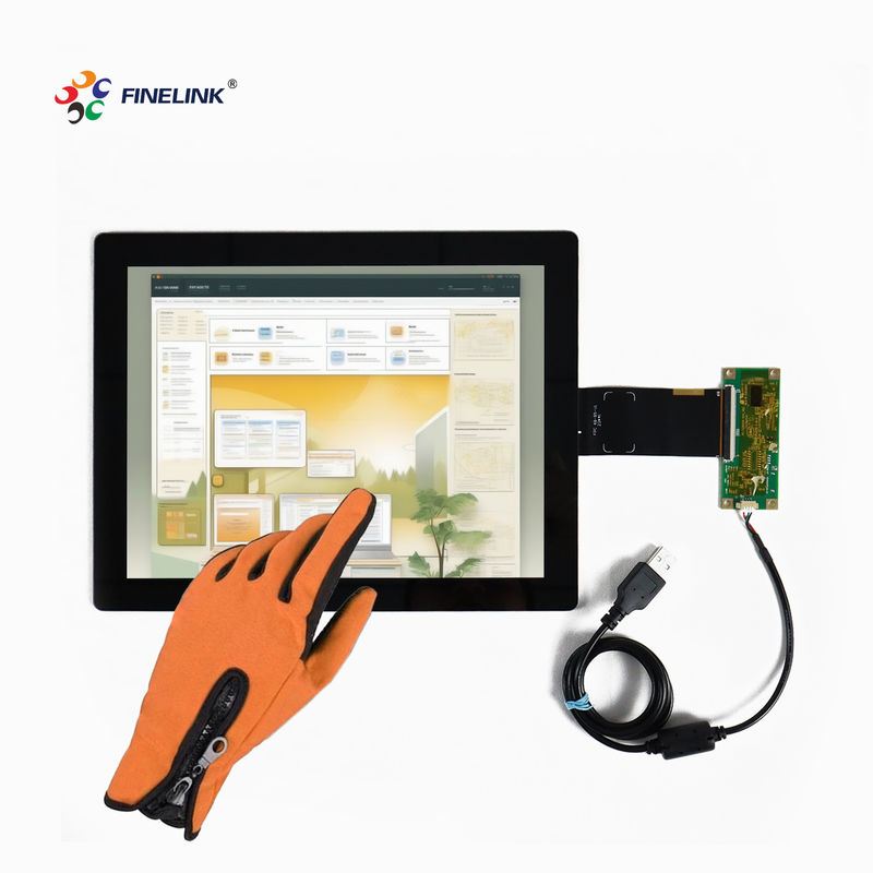 Luvas à prova d'água para exterior Multi-touch 10,4 polegadas Painel de tela sensível ao toque capacitivo com controlador e cabo USB